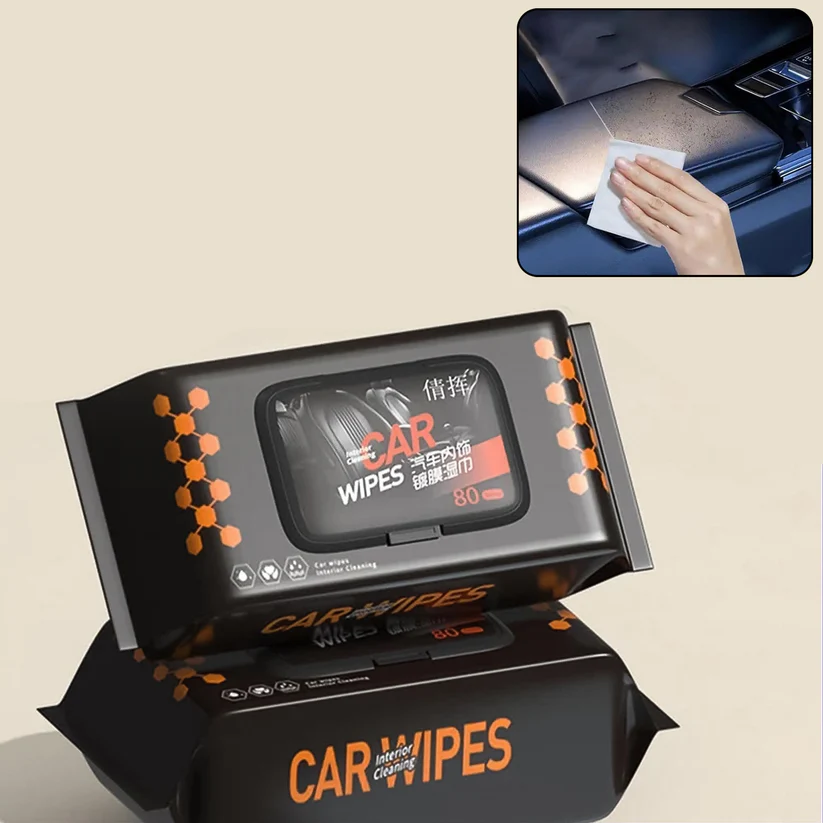 Car Dashboard Scratch Remover Tissue (80 Pcs Set)