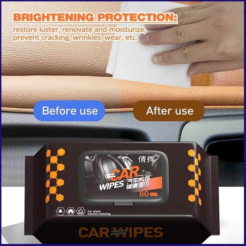 Car Dashboard Scratch Remover Tissue (80 Pcs Set) - Image 6
