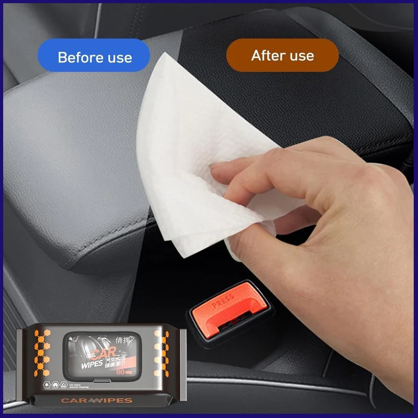 Car Dashboard Scratch Remover Tissue (80 Pcs Set) - Image 5