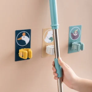 Magic Sticker Series Self Adhesive Mop and Broom Holder | (Pack of 3 Pcs)